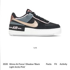 2020 Wmns Air Force 1 Shadow ‘Black Light Arctic Pink’